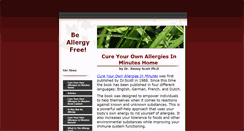 Desktop Screenshot of cureyourownallergiesinminutes.com